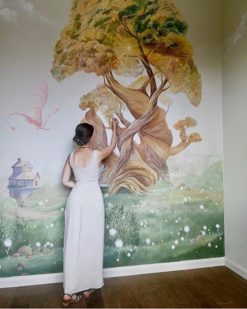 Введение в тему студии MyArtObject - роспись стен и потолка в Москве - дом